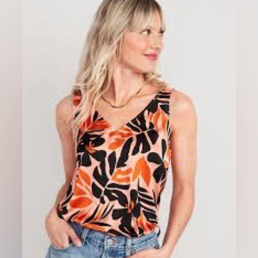Old Navy V Neck Sleeveless Satin Top